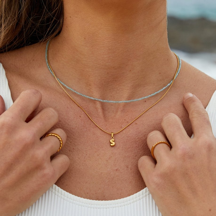 Bubble Letter Necklace – Personalized Gift, Everyday Wear