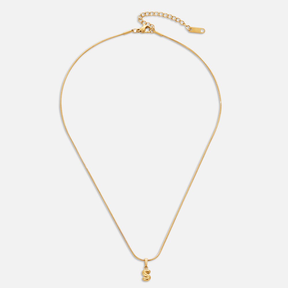 Bubble Letter Necklace – Personalized Gift, Everyday Wear