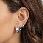 Nova Chunky Hoop Earrings Trio Set