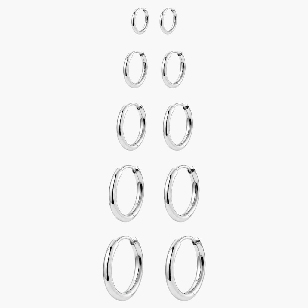 Everyday Huggie Hoop Earrings Stack Set