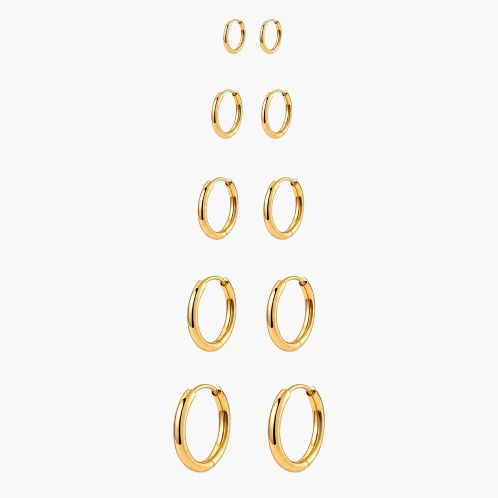 Everyday Huggie Hoop Earrings Stack Set