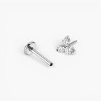 Minimal Flat Back Stud Earrings Trio Set