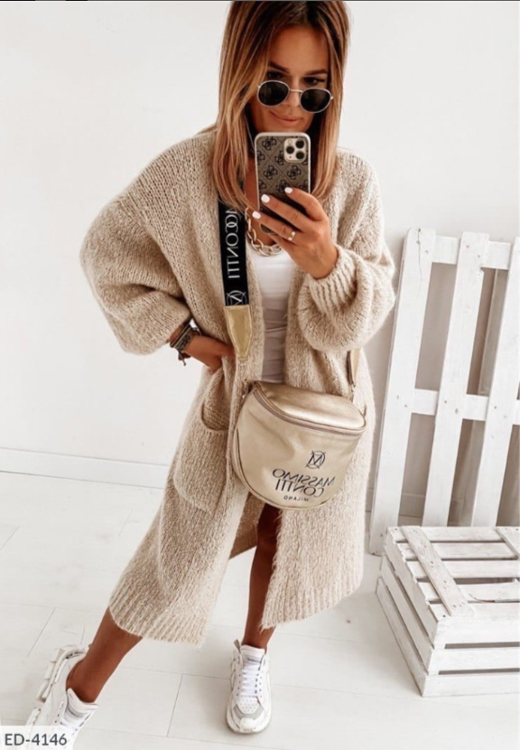 Oversized Knit Cardigan for Women | Soft Knit Fabric | Casual Layering Piece for Everyday Wear