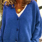 V-Neck Button Cardigan for Women | Soft Knit Fabric | Casual Layering | Versatile Everyday Wear