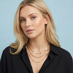 Bohemian Triple Layered Chain Necklace