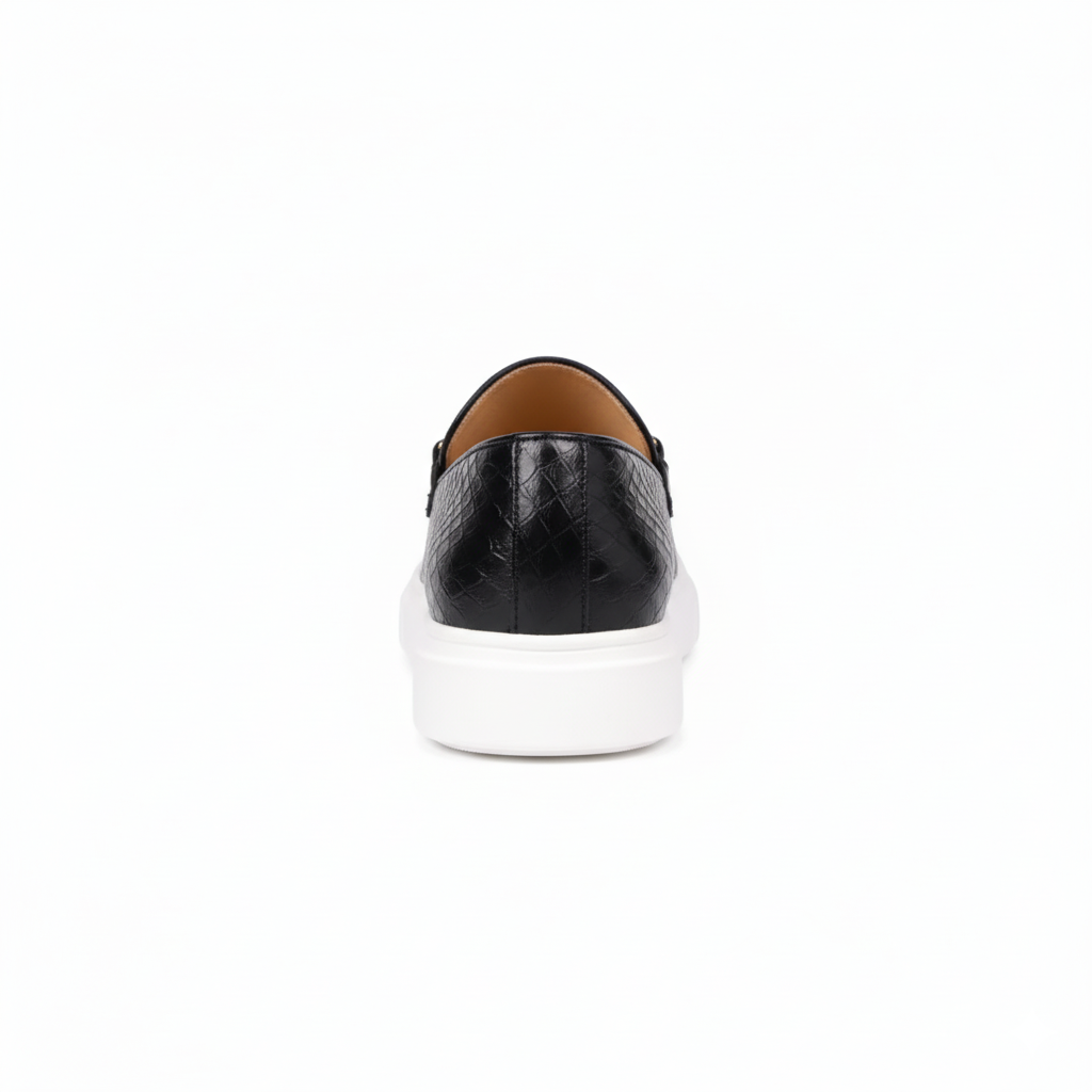 Croc Embossed Leather Loafers for Men | Comfortable Slip-On Casual Footwear | Stylish Everyday Shoes