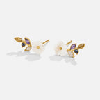 Crystal White Blossom Earrings – Elegant Gift, Everyday Wear