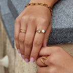 Crystal White Gold Blossom Ring – Gift, Everyday Wear