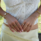 Crystal White Gold Blossom Ring – Gift, Everyday Wear