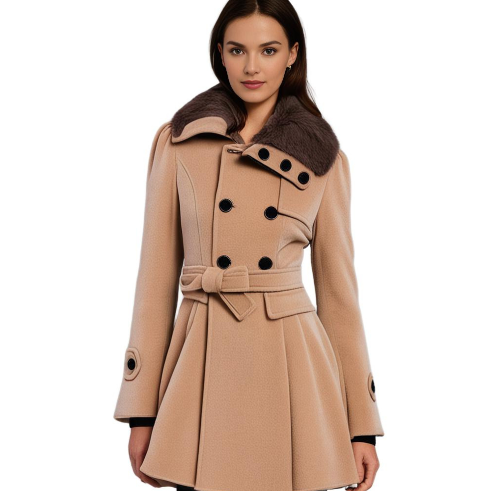 Waist Tie Short Dress Coat for Women - Lightweight Fabric, Elegant Design for Casual or Formal Wear