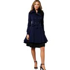 Waist Tie Short Dress Coat for Women - Lightweight Fabric, Elegant Design for Casual or Formal Wear