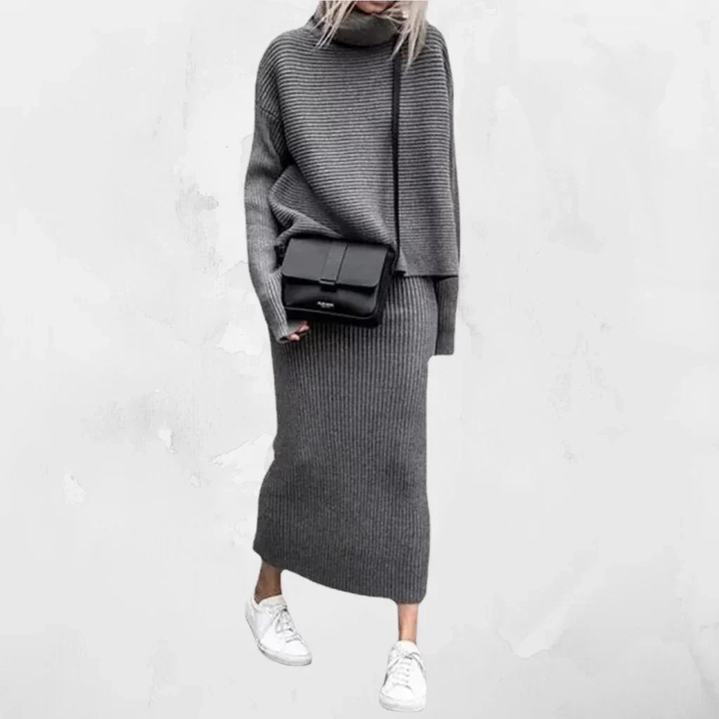 Women's Knit Sweater and Skirt Set | Soft Fabric | Casual or Dressy Fall and Winter Outfit