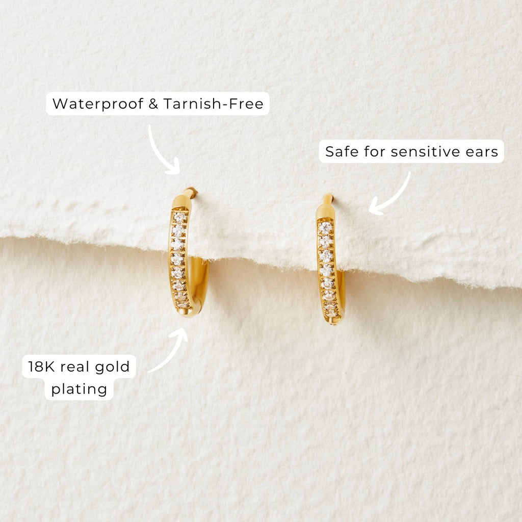 Eternity Hoop Earrings – Elegant Gift, Everyday Wear