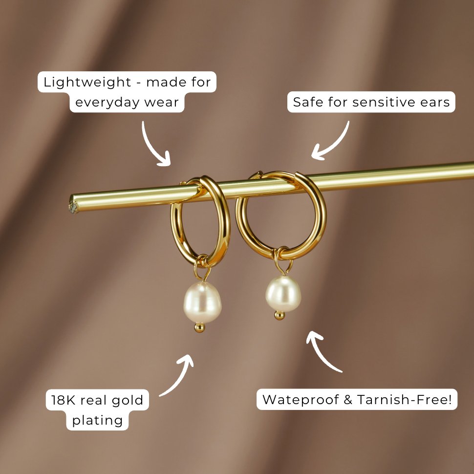 Freshwater Pearl Hoop Earrings – Elegant Accessory, Perfect Gift
