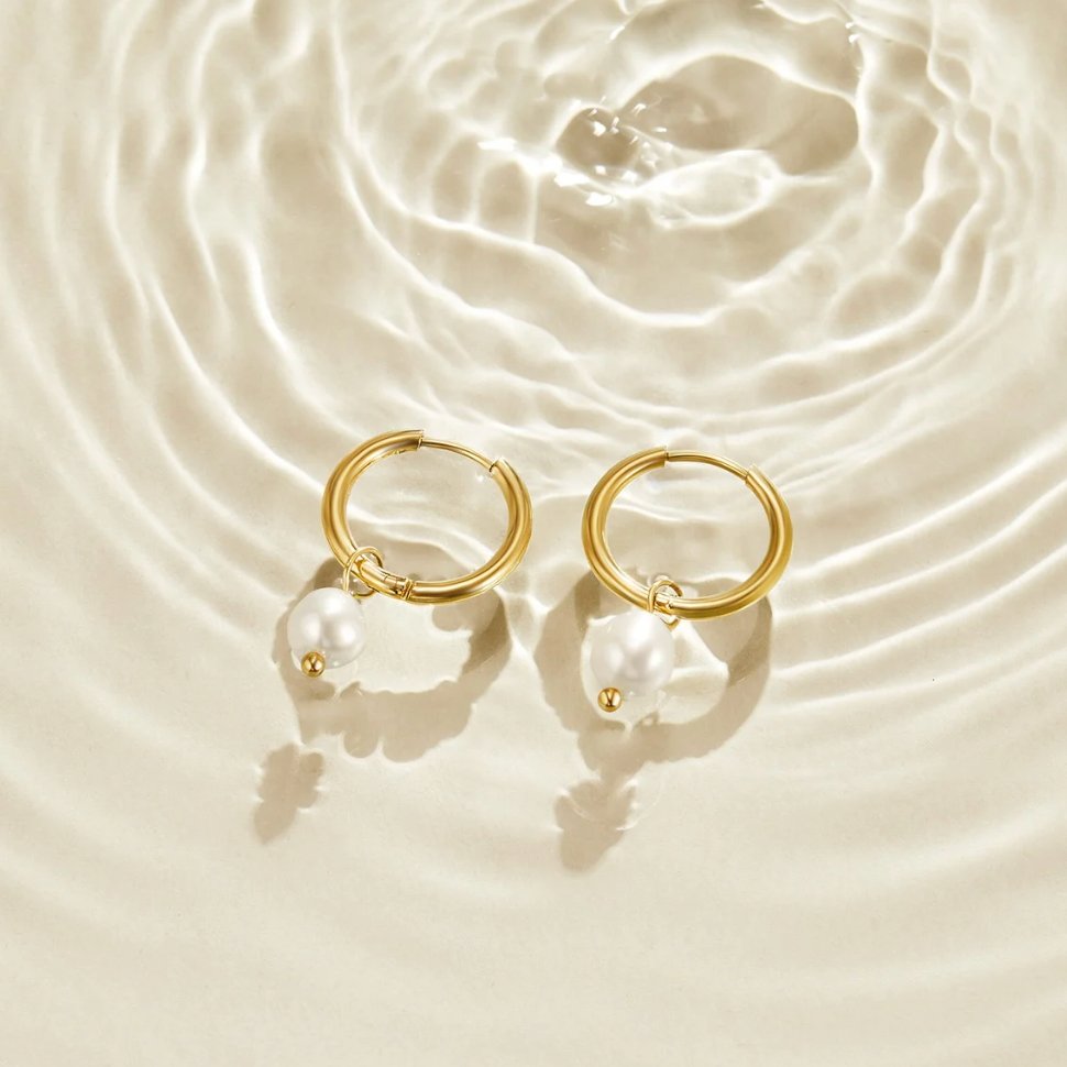 Freshwater Pearl Hoop Earrings – Elegant Accessory, Perfect Gift