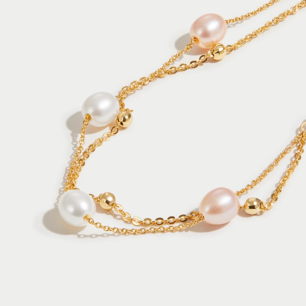 Freshwater Pearl Layered Bracelet – Elegant Accessory, Perfect Gift