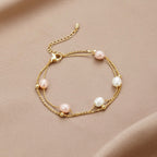 Freshwater Pearl Layered Bracelet – Elegant Accessory, Perfect Gift