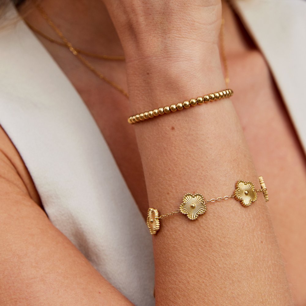 Gold Clover Bracelet – Gift, Everyday Wear