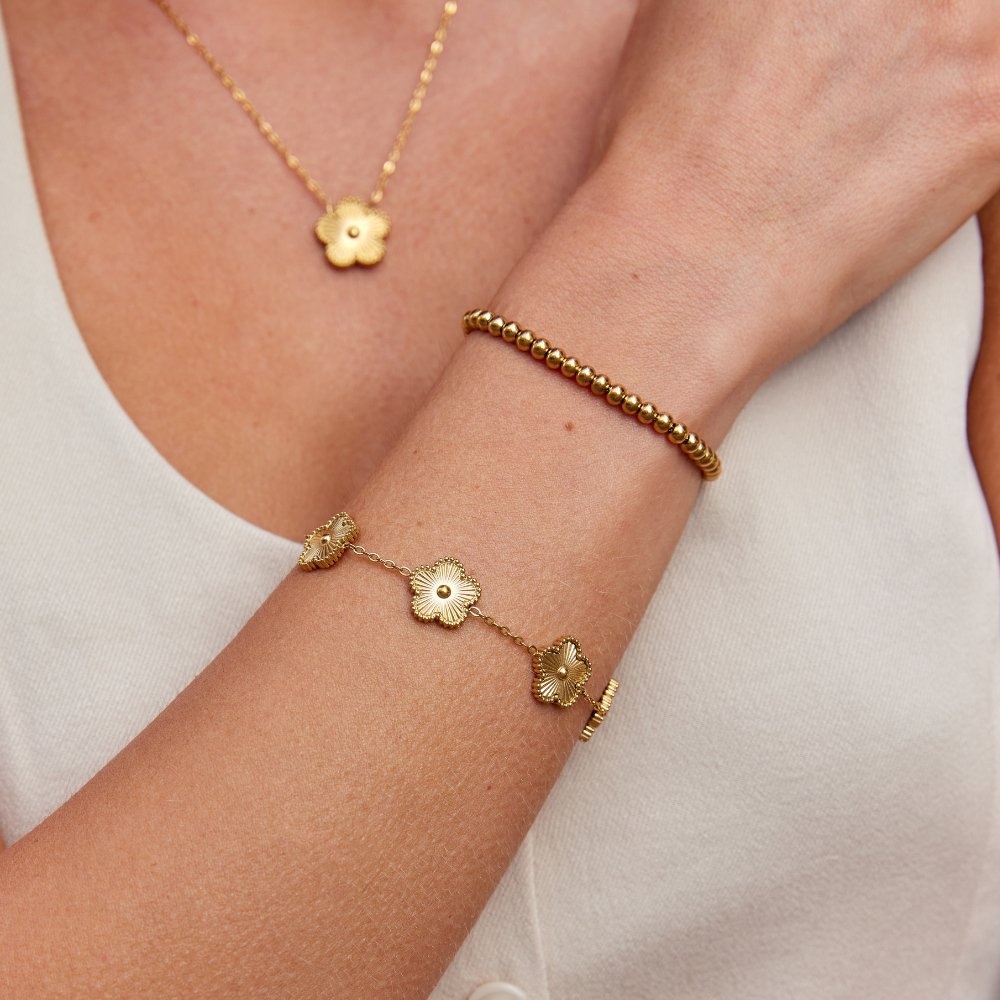 Gold Clover Bracelet – Gift, Everyday Wear