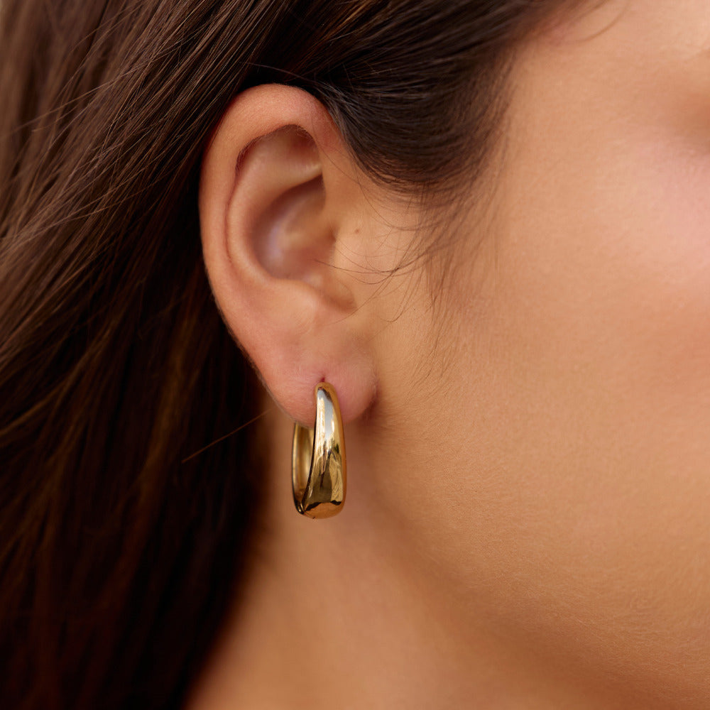 Gold Hoop Earrings – Everyday Wear, Gift Idea