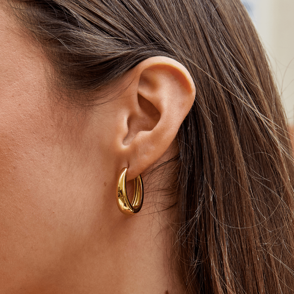Gold Hoop Earrings – Everyday Wear, Gift Idea