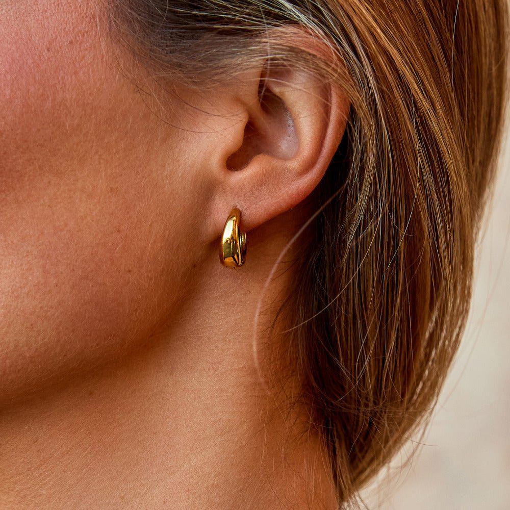 Gold Hoop Earrings – Everyday Wear, Gift for Her