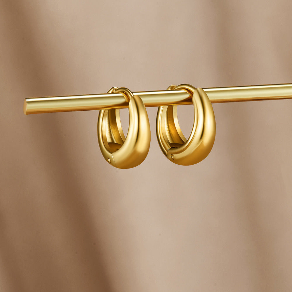 Gold Hoop Earrings – Everyday Wear, Gift for Her