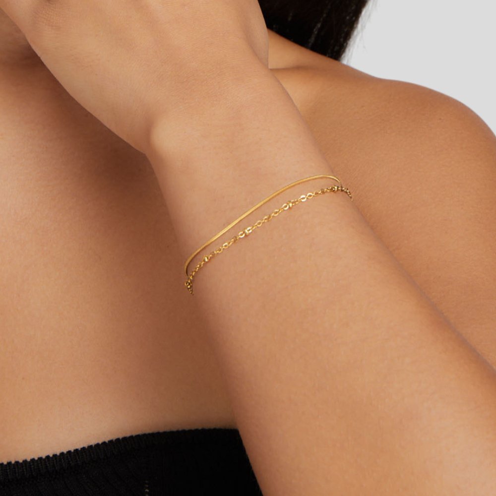 Gold Layered Bracelet – Everyday Wear, Gift for Her