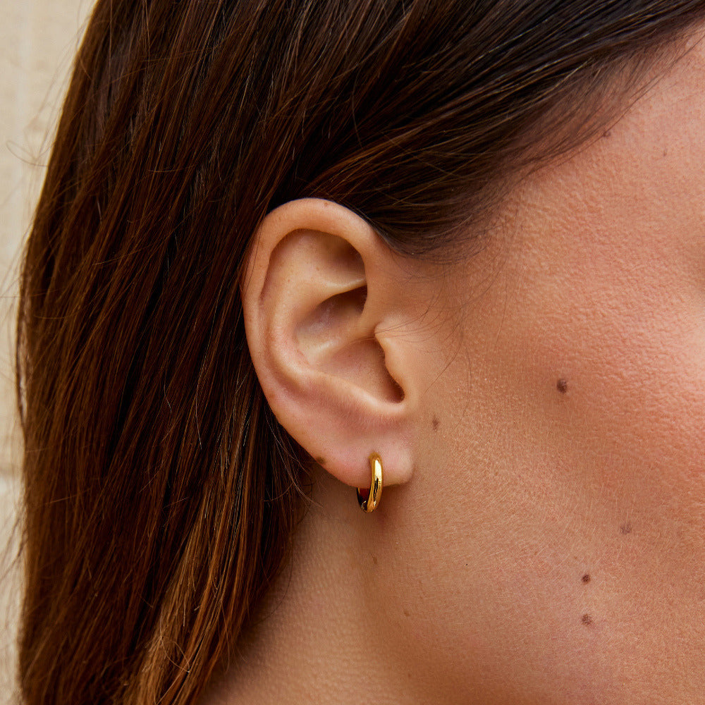 Gold Mini Hoop Earrings Trio Set – Everyday Wear, Gift for Her