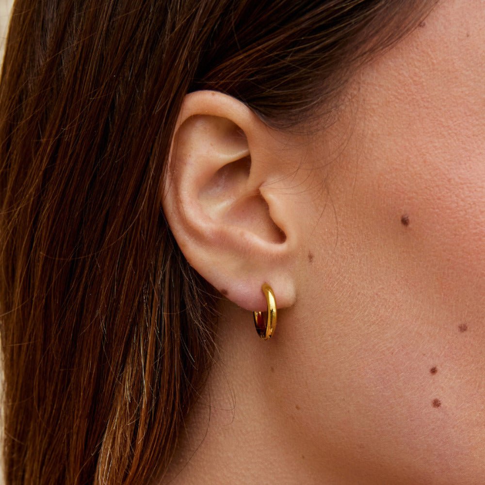 Gold Mini Hoop Earrings Trio Set – Everyday Wear, Gift for Her