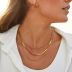 Gold Multi-Layered Chain Necklace – Casual Wear, Gift for Her