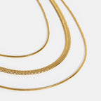 Gold Multi-Layered Chain Necklace – Casual Wear, Gift for Her