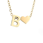 Gold Necklace with Forever Love & Letter Design – Gift, Everyday Wear