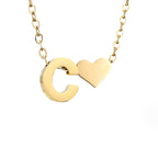 Gold Necklace with Forever Love & Letter Design – Gift, Everyday Wear