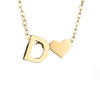Gold Necklace with Forever Love & Letter Design – Gift, Everyday Wear