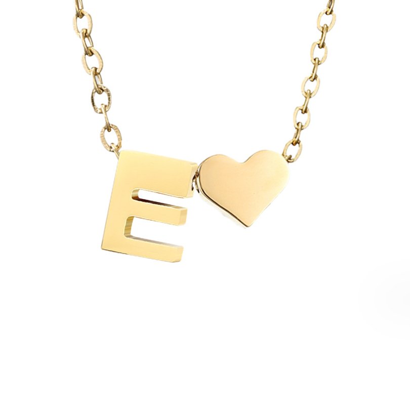 Gold Necklace with Forever Love & Letter Design – Gift, Everyday Wear