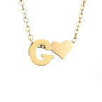 Gold Necklace with Forever Love & Letter Design – Gift, Everyday Wear