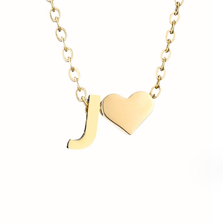 Gold Necklace with Forever Love & Letter Design – Gift, Everyday Wear