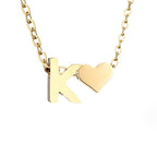 Gold Necklace with Forever Love & Letter Design – Gift, Everyday Wear