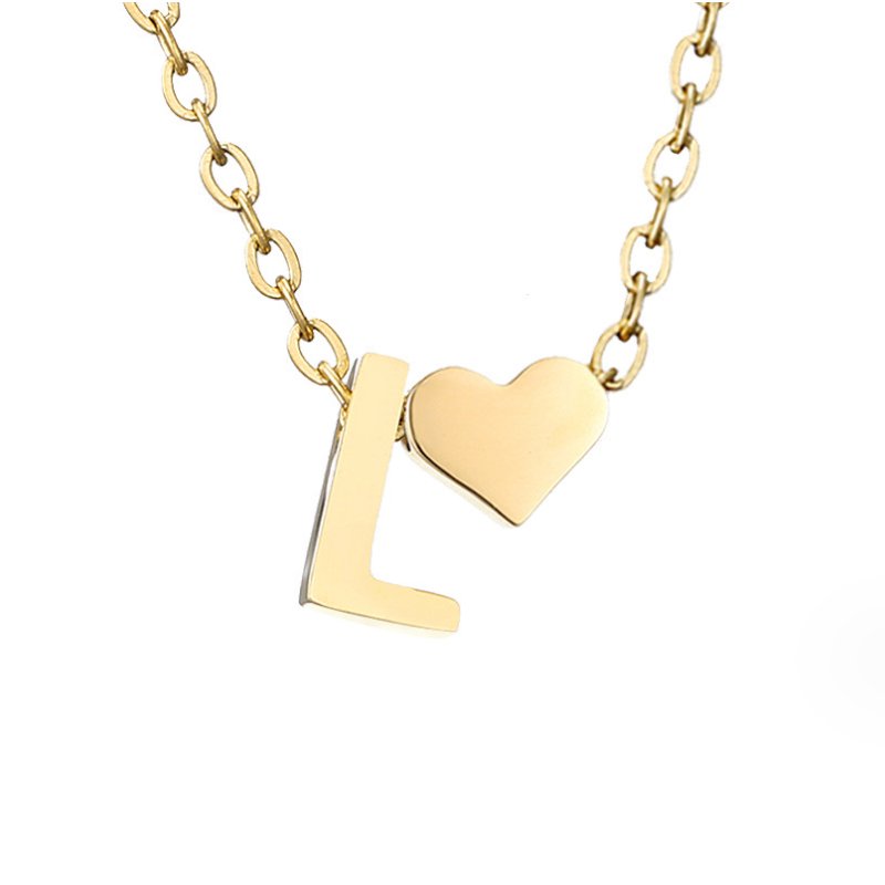 Gold Necklace with Forever Love & Letter Design – Gift, Everyday Wear