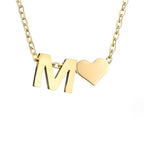 Gold Necklace with Forever Love & Letter Design – Gift, Everyday Wear