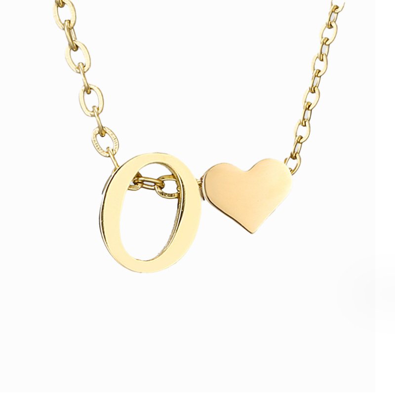 Gold Necklace with Forever Love & Letter Design – Gift, Everyday Wear