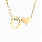 Gold Necklace with Forever Love & Letter Design – Gift, Everyday Wear