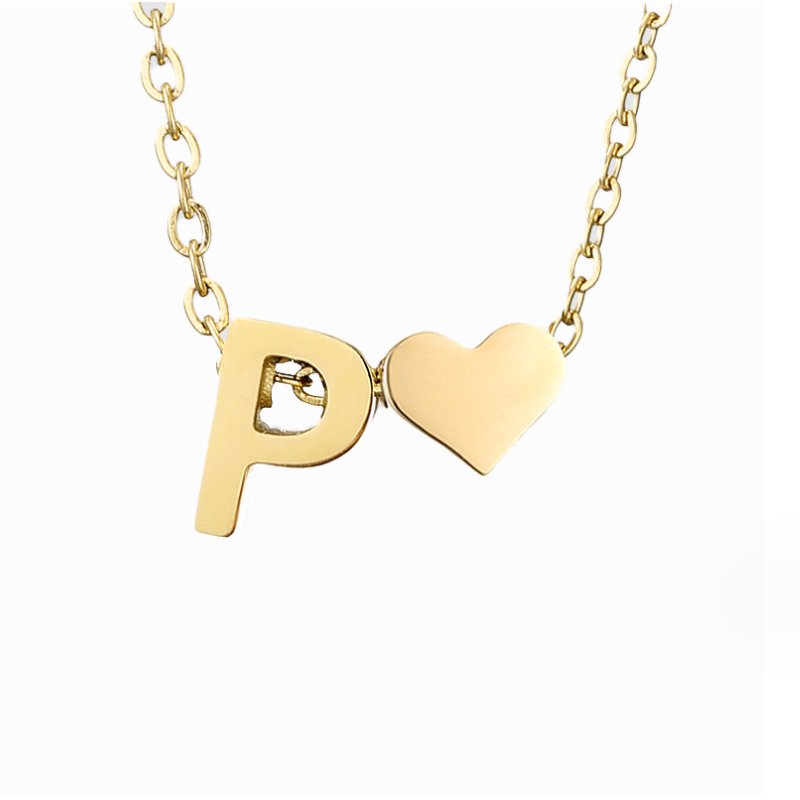 Gold Necklace with Forever Love & Letter Design – Gift, Everyday Wear