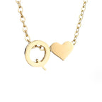Gold Necklace with Forever Love & Letter Design – Gift, Everyday Wear