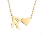 Gold Necklace with Forever Love & Letter Design – Gift, Everyday Wear