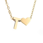Gold Necklace with Forever Love & Letter Design – Gift, Everyday Wear