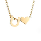 Gold Necklace with Forever Love & Letter Design – Gift, Everyday Wear