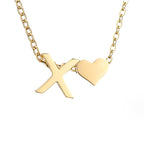Gold Necklace with Forever Love & Letter Design – Gift, Everyday Wear