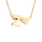 Gold Necklace with Forever Love & Letter Design – Gift, Everyday Wear